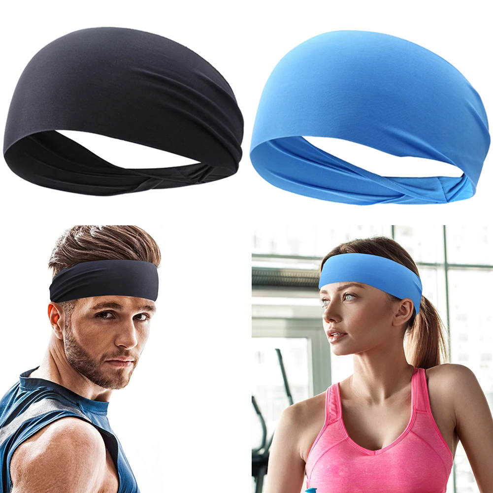 4 упаковки спортивной повязки для бега, фитнеса, ультратонкой повязки для велоспорта, футбола, тенниса, йоги, эластичной повязки для волос для мужчин и женщин