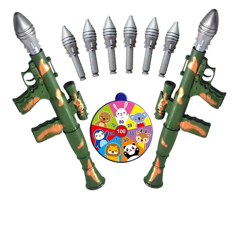 Детский игрушечный пенопластовый пистолет с мягкой пулей, военная ракетная установка с пулями для мальчиков, детские игры на свежем воздухе, подарки