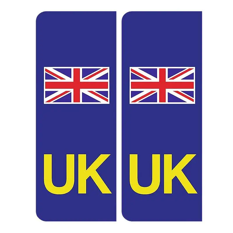 Наклейка на номерной знак Великобритании, светоотражающие виниловые наклейки на автомобильный номерной знак, простая в установке самоклеящаяся наклейка для любого гладкого покрытия